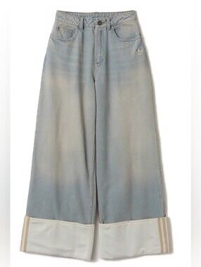 Adidas Wide Leg Women’s Jeans Light Wash Size 36/32 NWT